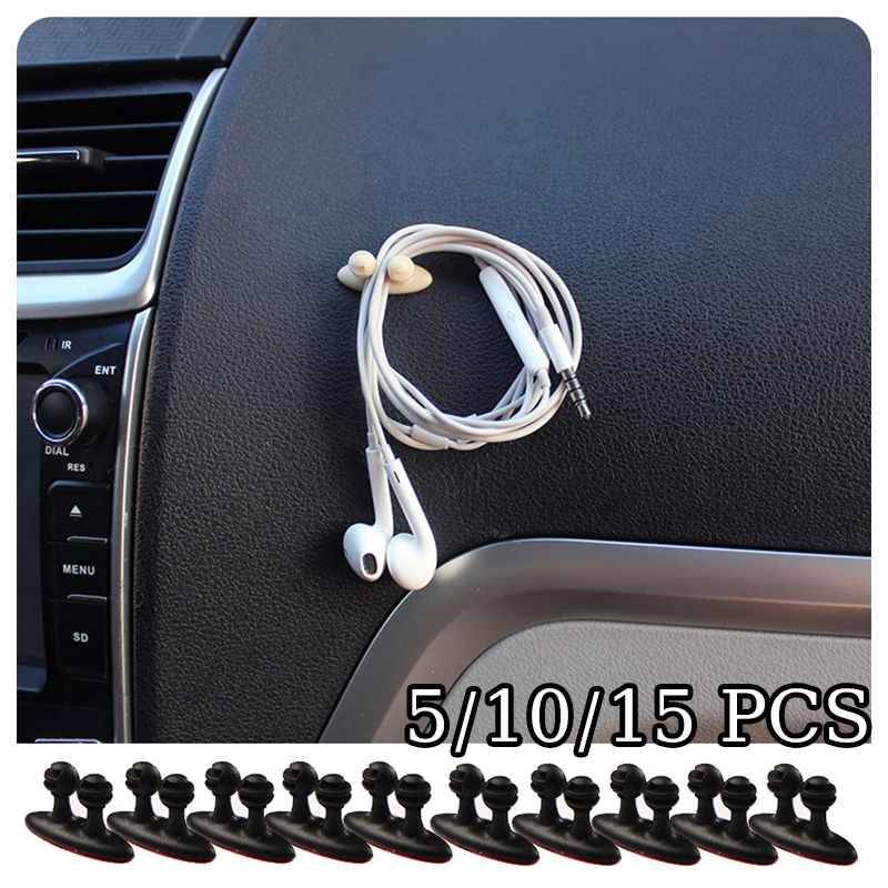 5/10/15pcs Auto Kabelbinder Clip Fixer Organizer hochwertige schwarze Farbe Klemme Kabel Kabel Leitungs halter Computer USB Line Verschluss