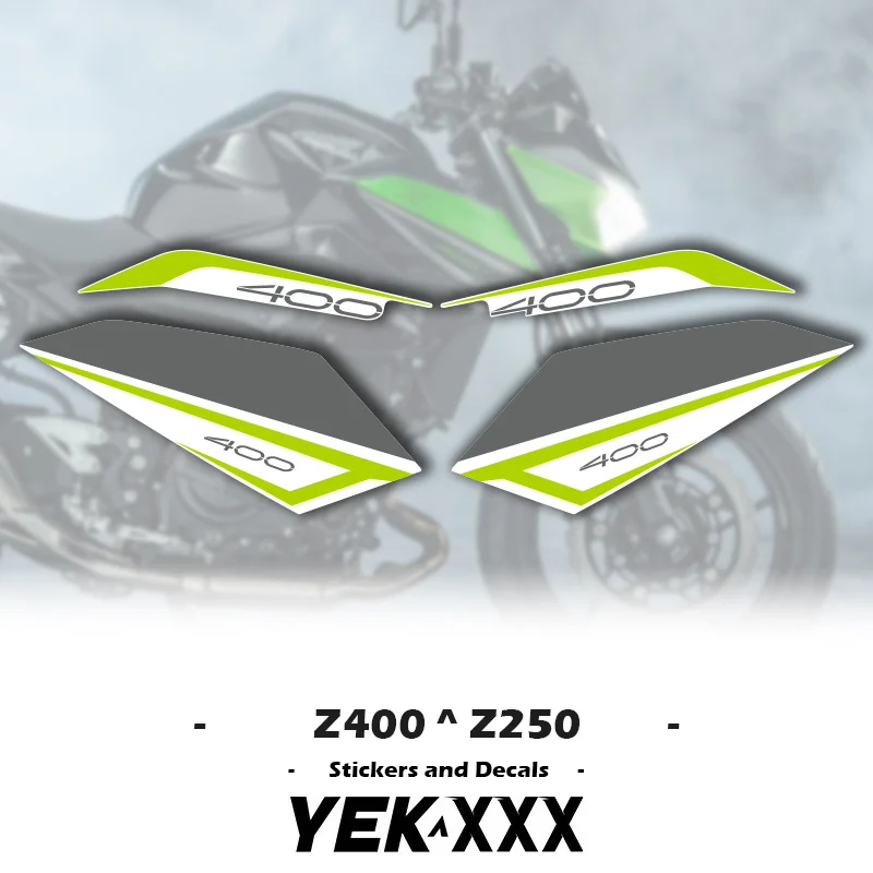 Coque de carénage de moto en métal, autocollant de document personnalisé, Kawasaki Z400 Z250 19 20 21 22 23, Z400 Z250 19-24, nouveau