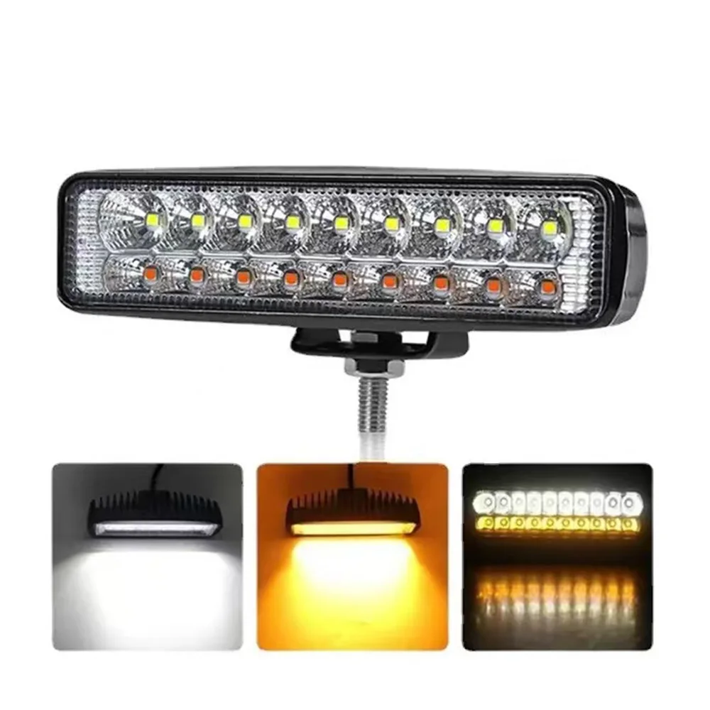 

Car Work Light Dual Color Yellow/White LED Fog Light Bar Offroad Headlight,Truck Spotlights Waterproof 24V Car ATV Truck Light