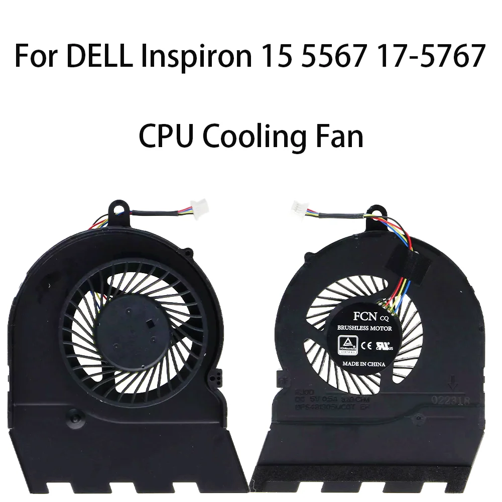 

Оригинальный вентилятор охлаждения процессора для Dell Inspiron 15 5567 17-5767 15-5565 17-5000 15-5565 15G P66F 15,6 "вентилятор охлаждения ноутбука