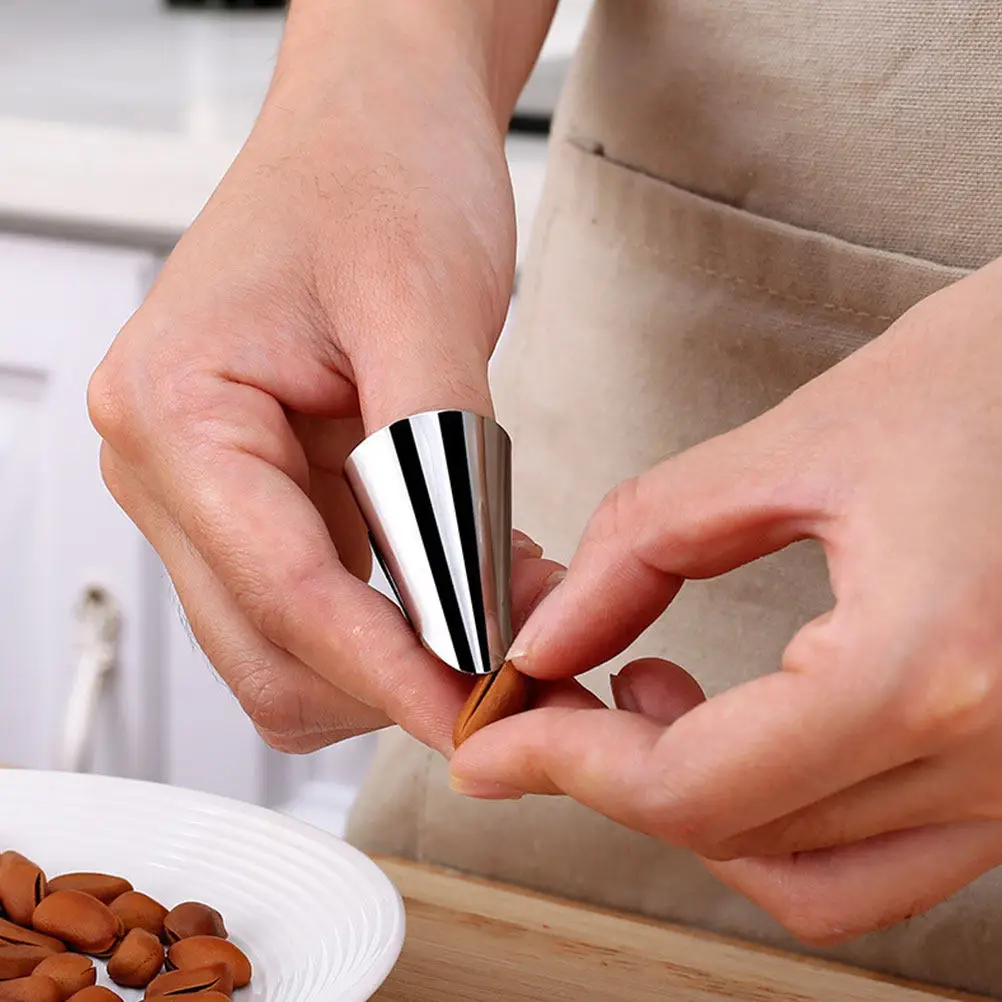 10Pcs Stainless Steel Finger Protector for Cooking Safety Adjustable Fit Lightweight Rust Resistant Kitchen Cutting Guard