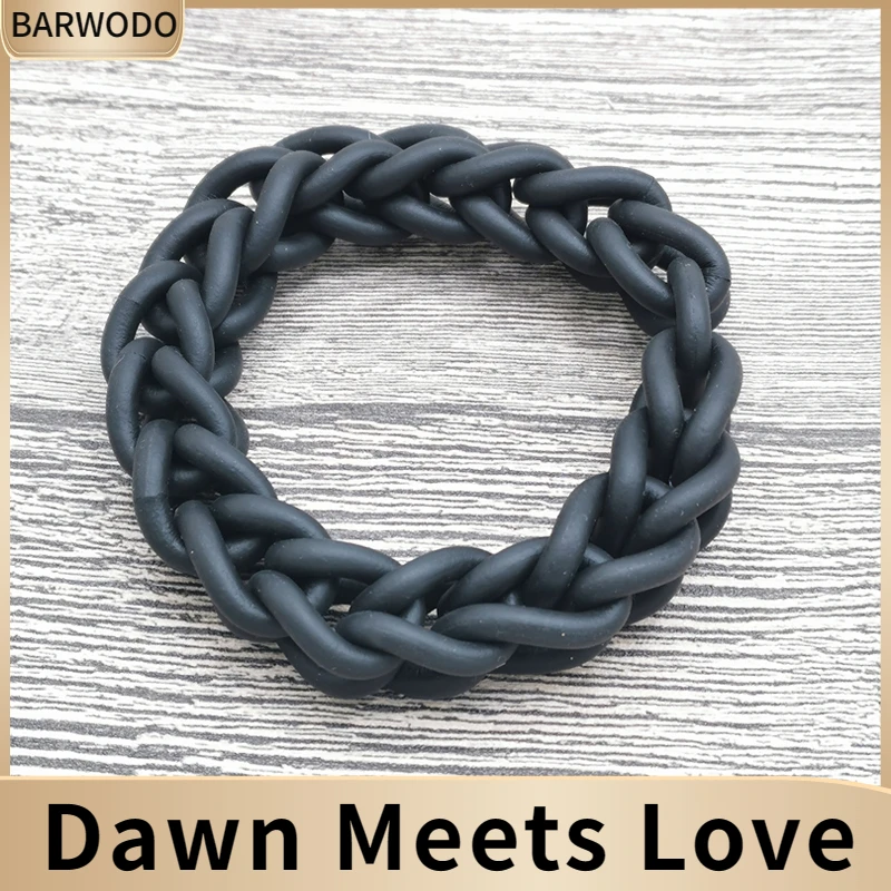 BARWODO New Bangle Personality Bracelets For Women Boho Handmade Rubber Rope Hand-Crafted Jewelry Gothic Punk Bracelet Gift