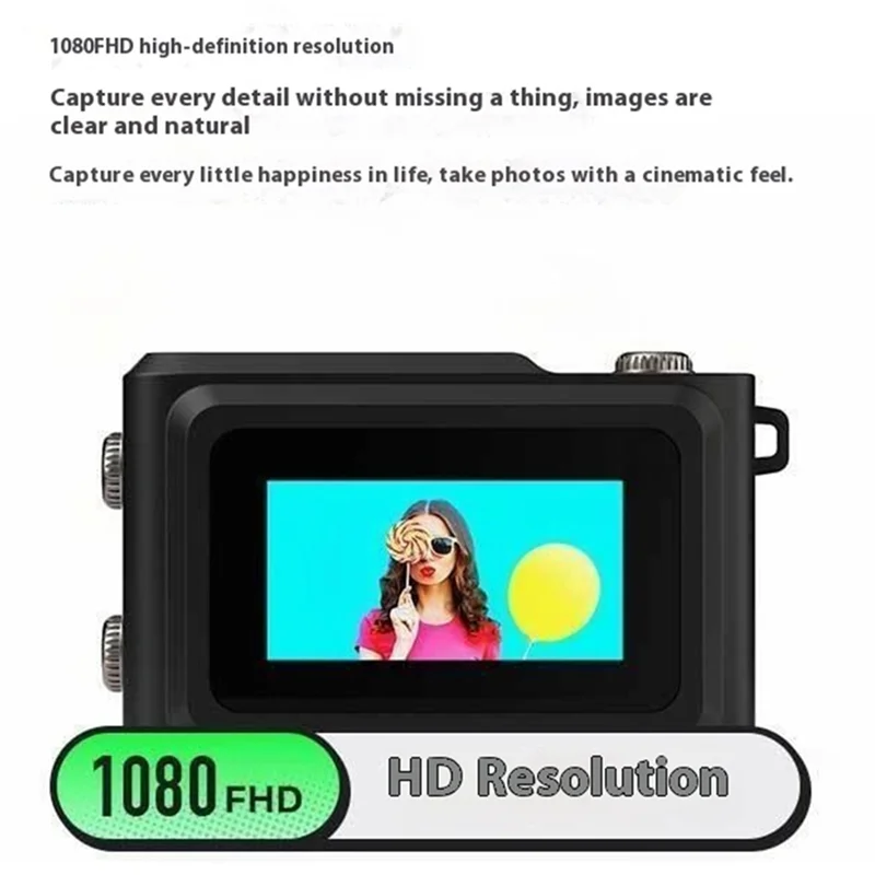 School Life Memory Students Gift Mini Retro Digital Camera 1080P HD Thumb Camcorder Portable Videography Device