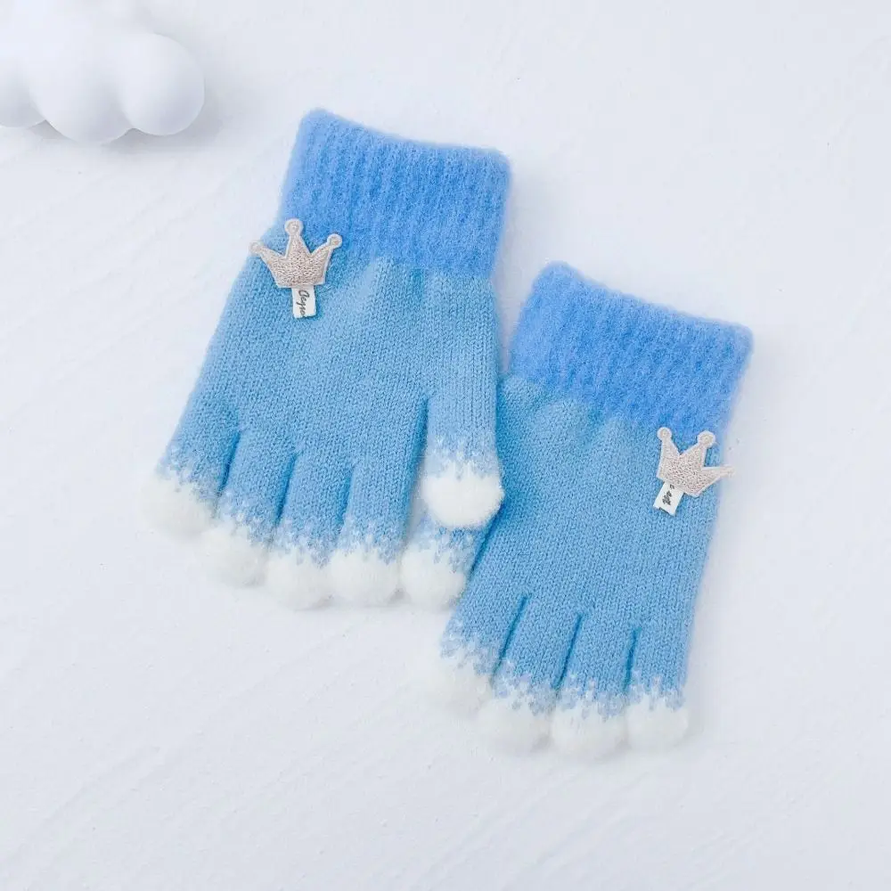 

Cartoon Knitted Gloves Thick Fingerless Knitting Mittens Fingerless gloves Winter