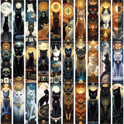 30 Pcs Cartoon Cat Bookmark Series Simple Handheld Artistic Creative Materials Reading Paper Bookmarks DIY Bookmarks
