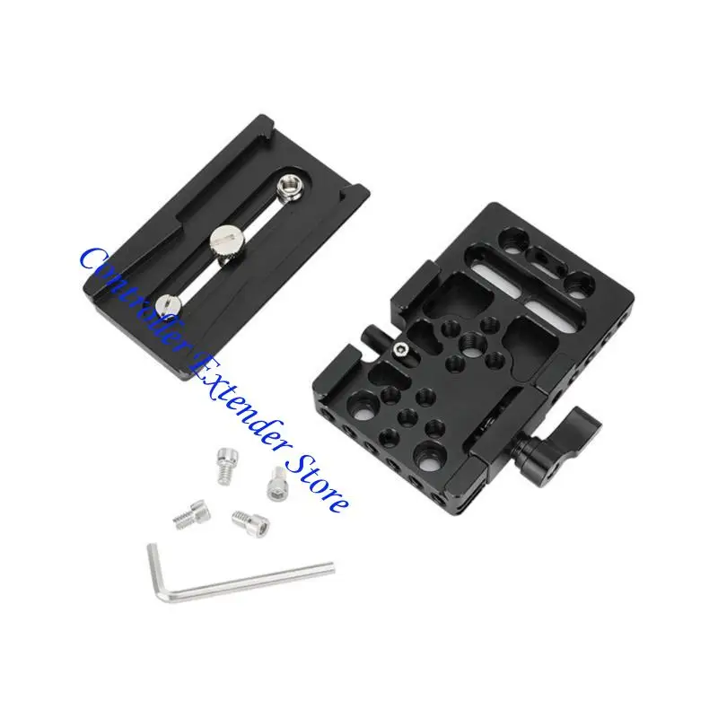 

N84B Aluminum Metal Quick Release Plate Base for Camera Tripods 1/4 And 3/8 Holes