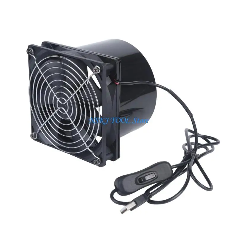 L8RC Round Outlet USB Duct Fan for Computer Cooling and Pet Habitat