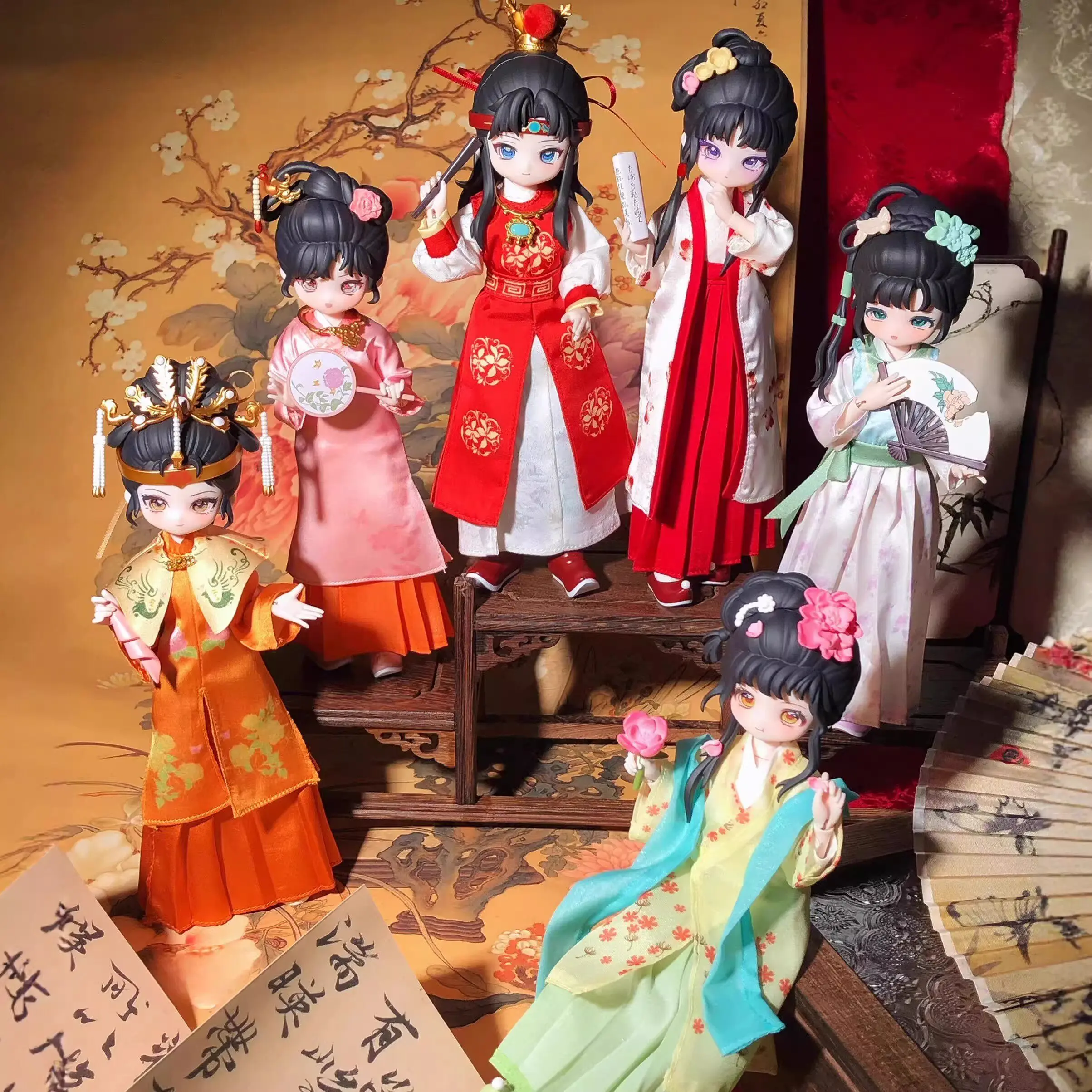 

Come4free Classic Dream of the Red Chamber BJD Blind Box Lin Daiyu Articulated Doll Anime Collection Desktop Decor