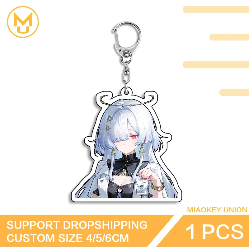 Beautiful Wuthering Waves Mornye Exclusive Design Amusing Unique Double Sided Keyring Q Edition Edgy Fashion Decorations
