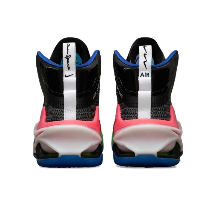 Nike Air Zoom GT Jump Ep Basketball Shoes Men's High Top Black/Racing Pink/Game Royal Blue DX4111-064 view 6