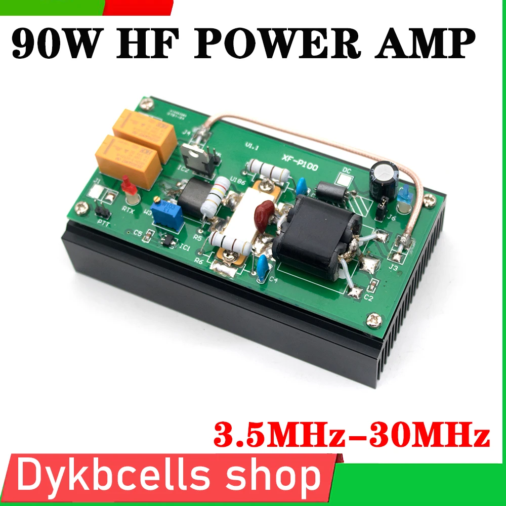 

3.5Mhz-30Mhz 90W HF Power Amplifier Short wave For FT-817 IC-703 SUNSDR2 PRO KX3 QRP SSB CW AM Ham Radio