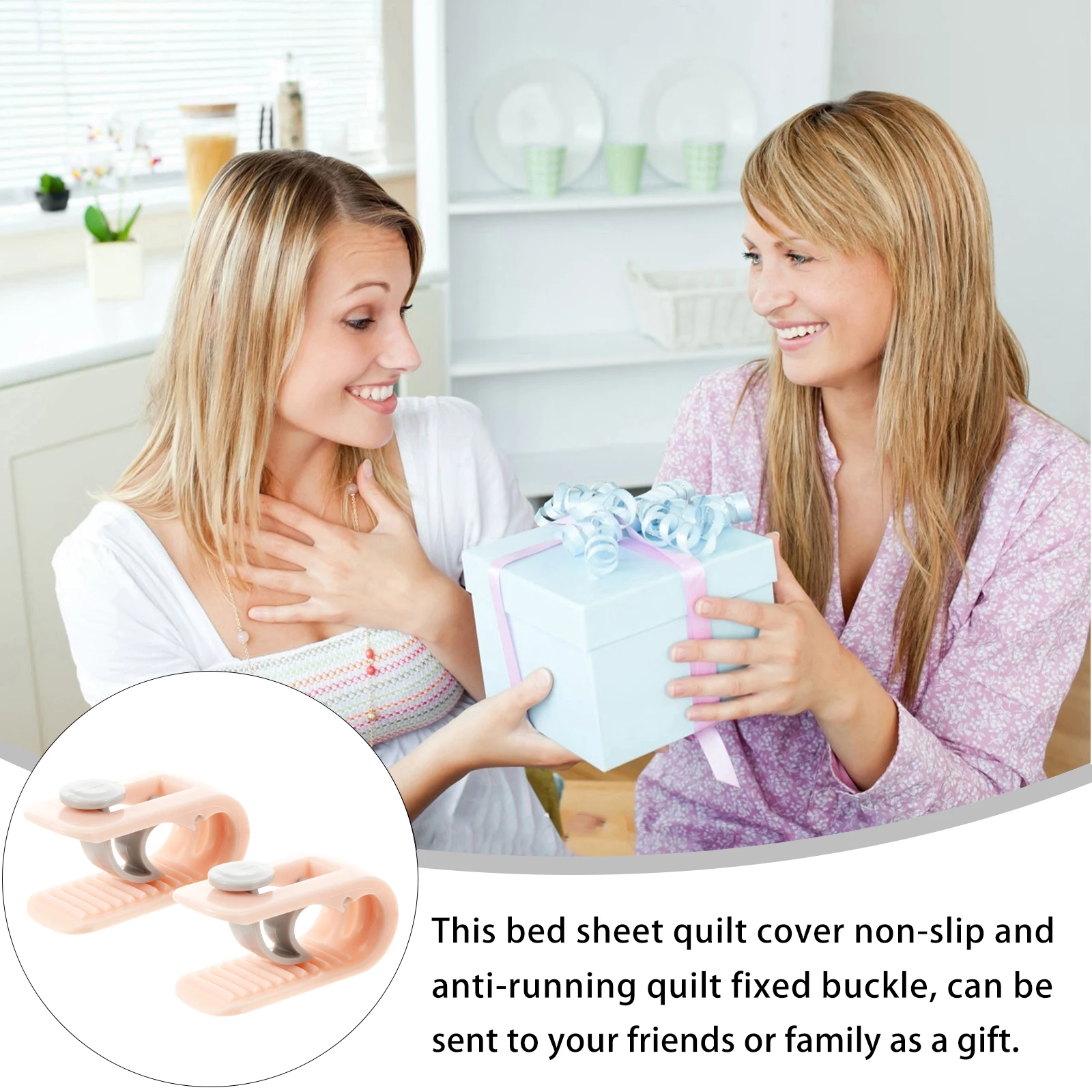 

6 Pcs Quilt Fastener Clips Bed Sheet Duvet Cover Fixing Buckles Anti Slip Design Strong Friction Plastic Household Storage
