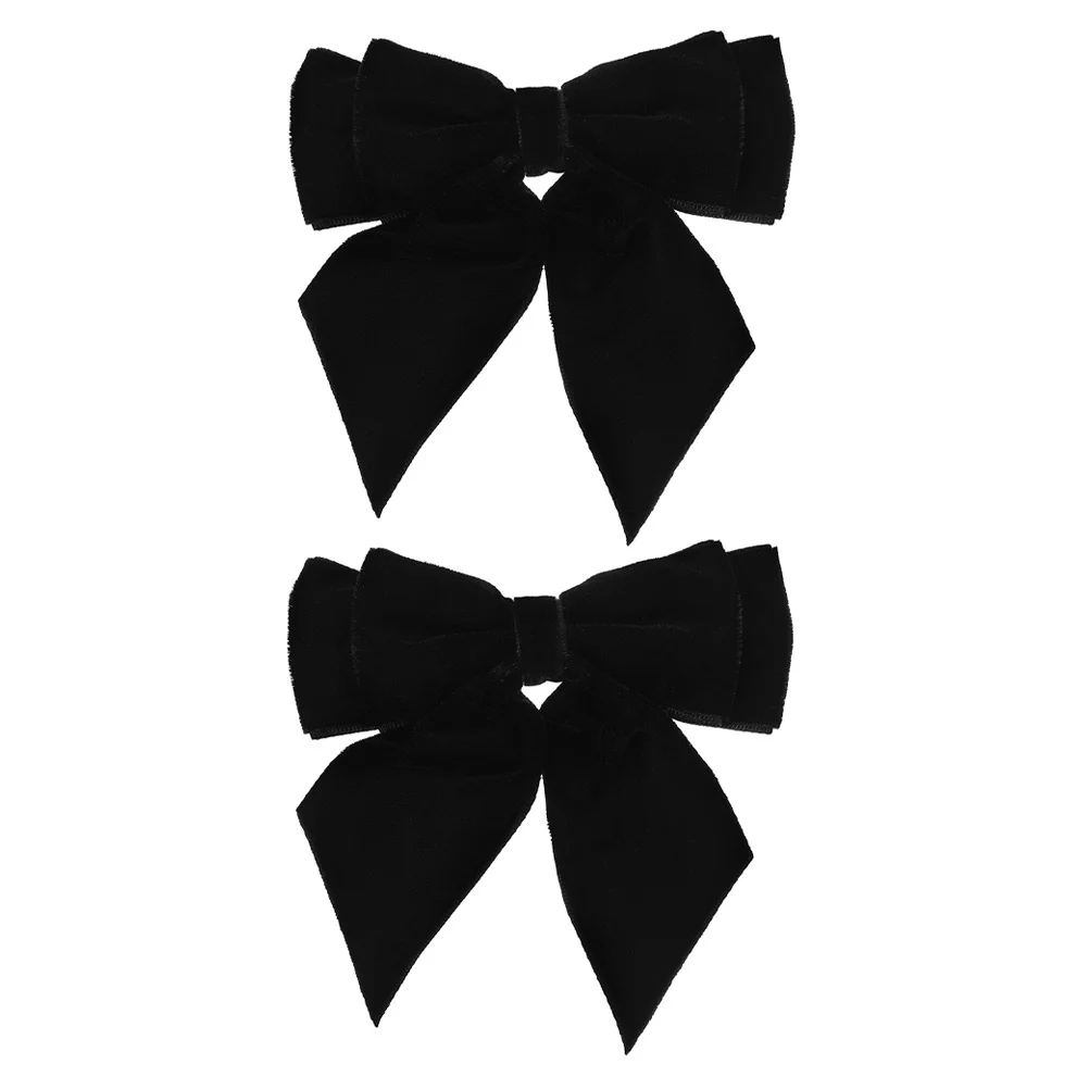 Broche à nœud papillon noir classique, 2 pièces, nœud papillon pré-attaché, cravate formelle pour mariage, smoking pour hommes, accessoire de mariage
