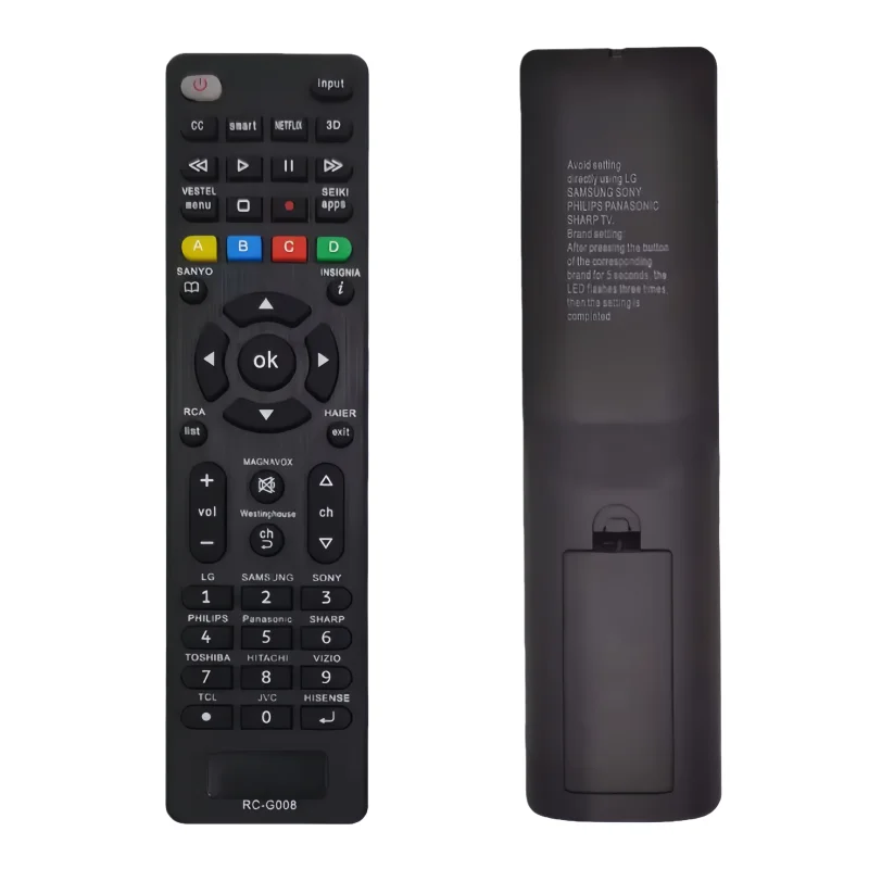 RC-G008 Universal Remote Control for 3D HDTV Smart TV Compatible with Sony Panasonic Sharp Toshiba TCL LCD LED