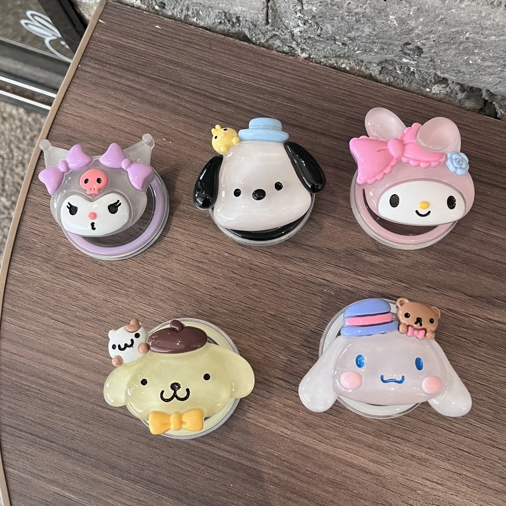 Luminoso Sanrio Kuromi Melody Pochacco Per Magsafe Telefono Magnetico Griptok Supporto Per iPhone Pieghevole Supporto di Ricarica Wireless