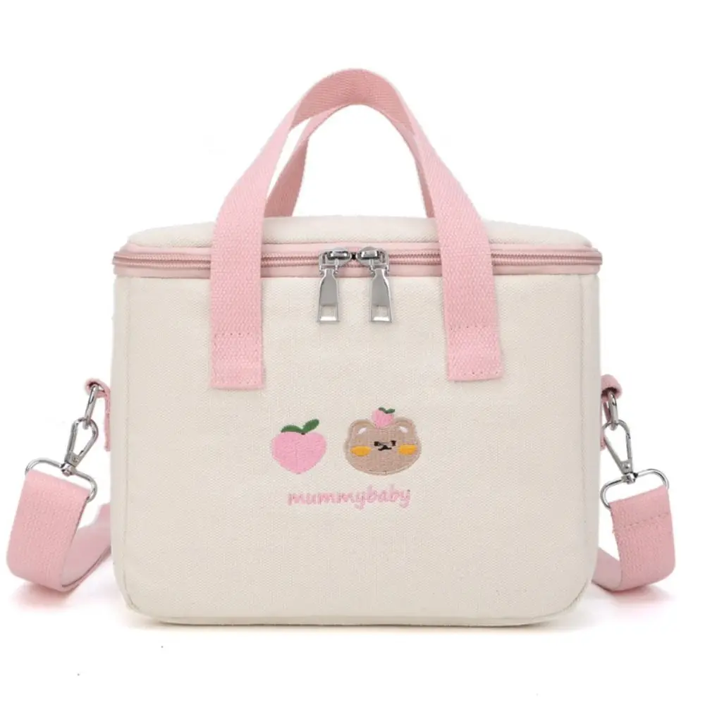 Quality Large Capacity Lunch Bag Cute Bear Waterproof Picnic Dinner Container Oxford Mommy Bag