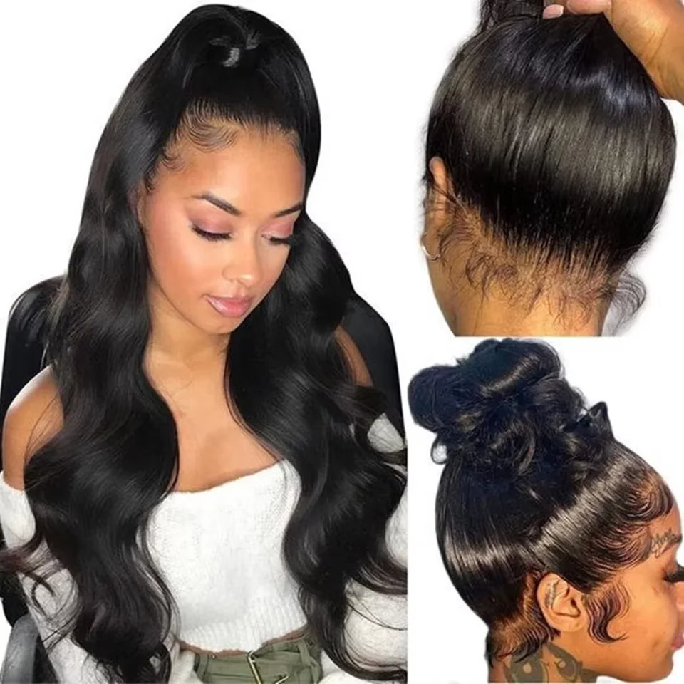 38 بوصة Hd شعر مستعار دانتيل 13x6 شعر الإنسان الجسم موجة الدانتيل شعر مستعار أمامي 13x4 موجة فضفاضة الدانتيل الباروكة الأمامية غلويليس خصلات الشعر المستعار الإنسان 100%