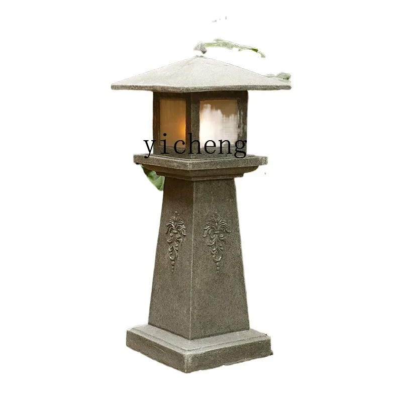 XL imitation stone lantern Chinese zen palace lamp lawn tower landscaping props