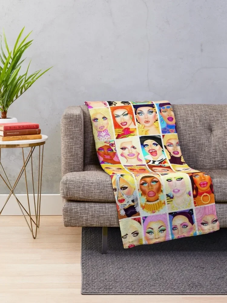 DRAG QUEEN ROYALTY Throw Blanket Sofa Throw Winter beds for sofa wednesday anime Blankets