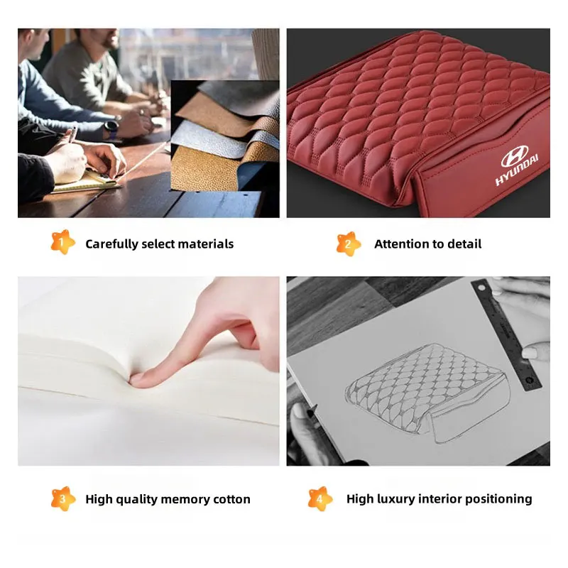 وسادة مسند ذراع السيارة غطاء حماية وحدة التحكم المركزية العالمية لشركة هيونداي إلنترا أكسنت توكسون i30 i10 i20 فيلوستر كونا