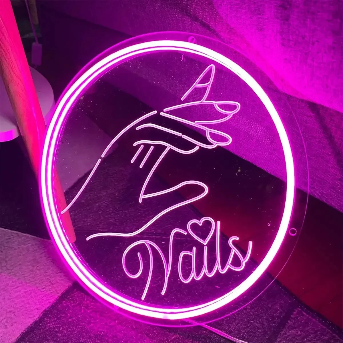 Nails Neon Sign LED Circular Carving Neon Light For Nail shop Beauty Shop Decoration Business Signs Room wall Decoration Lights