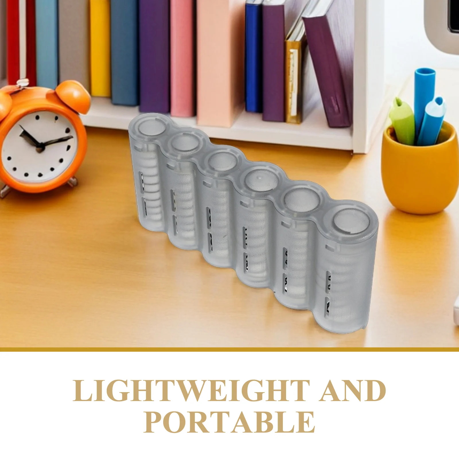 6-Slot Holder Portable Plastic Dispenser for Travel Daily Use Lightweight Compact Organizer Storage Box