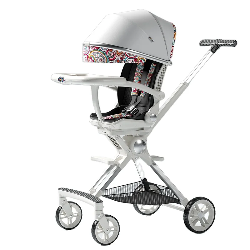 

Playkids Best Selling Luxury One-click Folding Kids Baby Pram Stroller Easy Folding Portable Baby Stroller With Dinning Chair