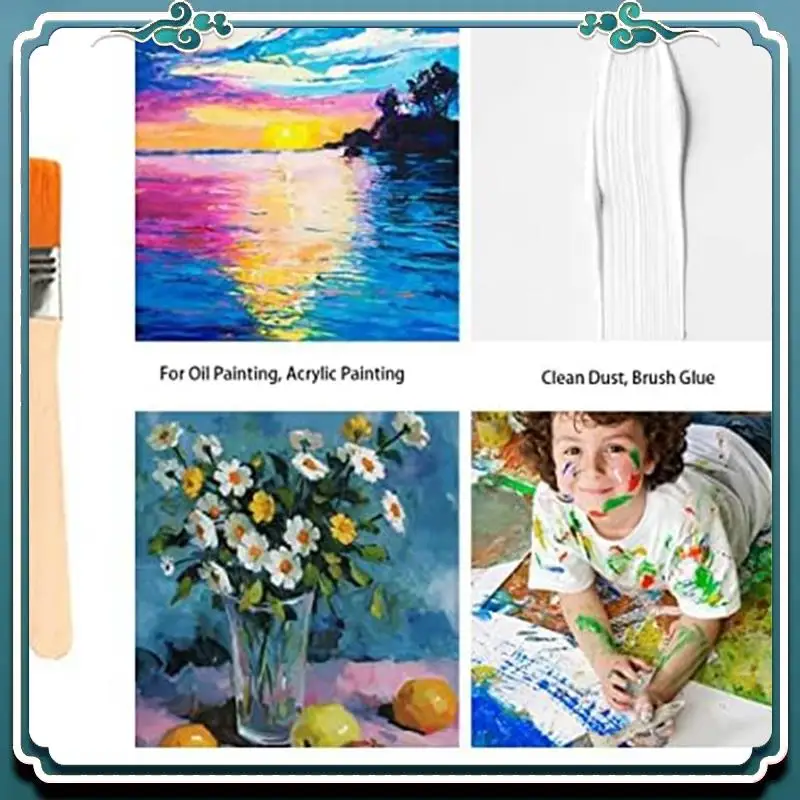 7Piece Assorted Sizes Leaf Goat Hair Brushes Metallic Foil Brushes Foil Paper Art Craft Supplies