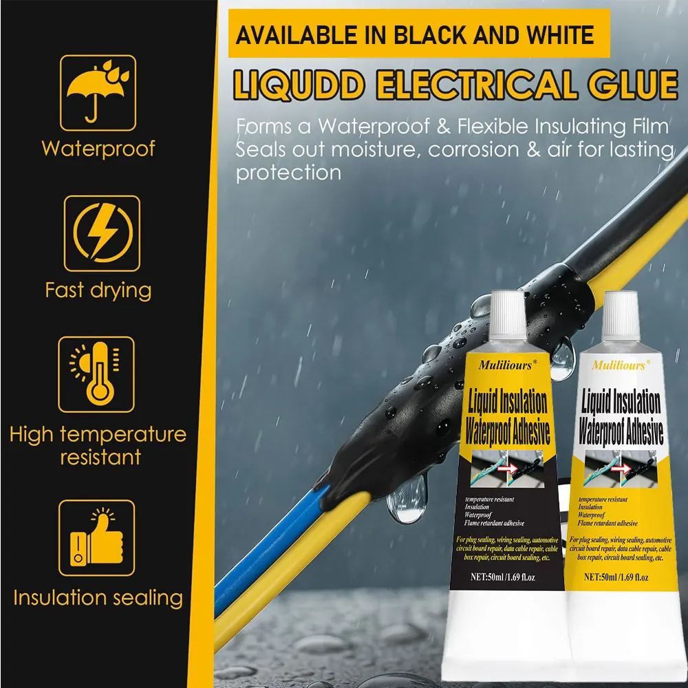 30ML/50ML Liquid Insulation Electrical Adhesives Waterproof Insulation Glue Sealant Wire Coat Fix Line Glue Fast Dry Liquid Tape