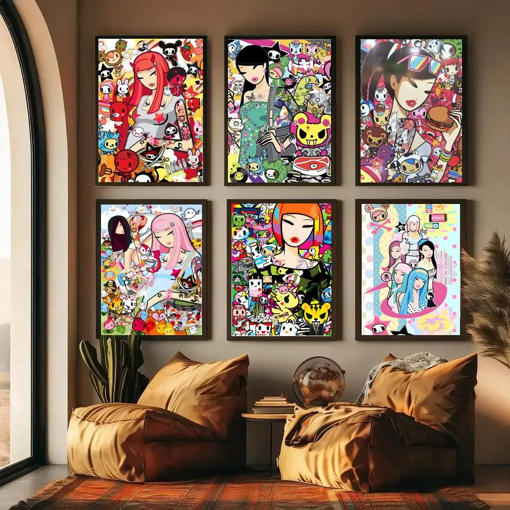 T-Tokidoki Poster High-definition Waterproof Poster Stickers, Suitable For Bedroom, Living Room, Home Decoration
