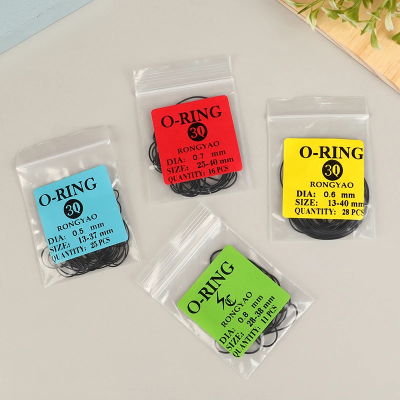 1 Bag 0.5/0.6/0.7/0.8mm Watch O-Ring Waterproof Rubber Watch Back Cover Gaskets Watch Repair Tool For Watchmaker Tools Accessory image 4