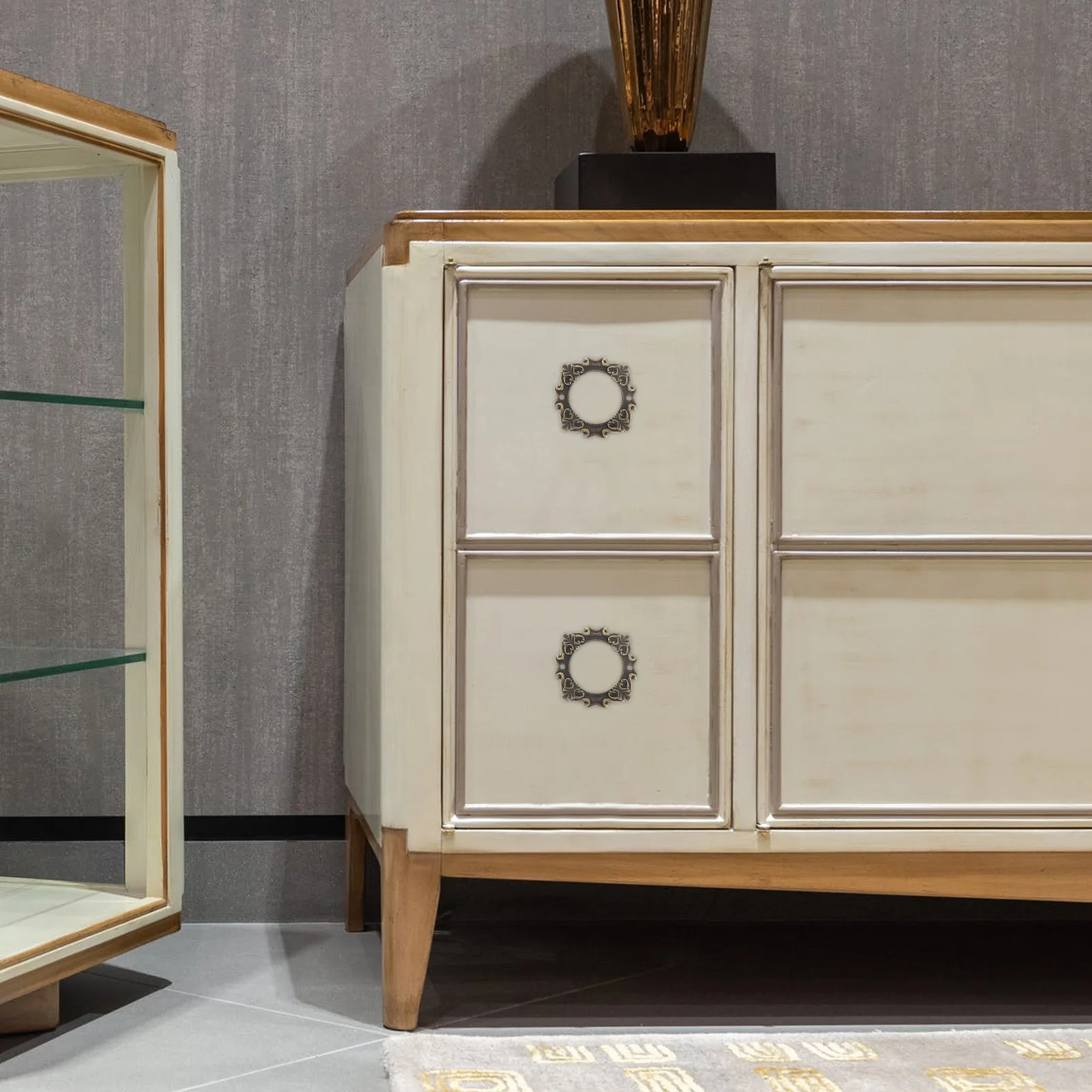 

15 Pcs European Decorative Frame Drawer Label Card Holder Cabinet Tag Labels File Name Box