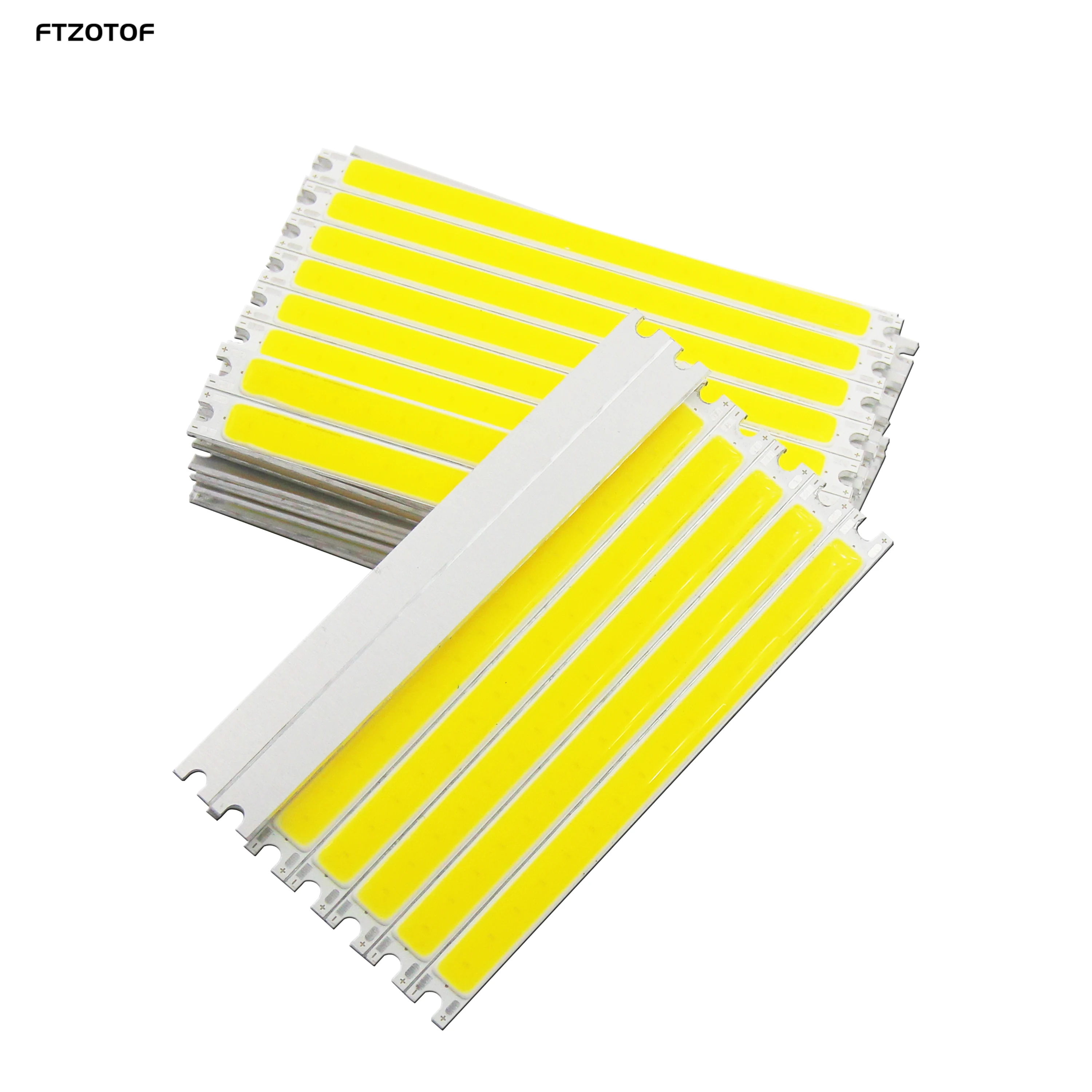 FTZOTOF 12V LED COB Strip 100x8mm 5W Light Source Chip On Board Warm Cold White Blue Red Green Color LED Bicycle Bulbs Work Lamp