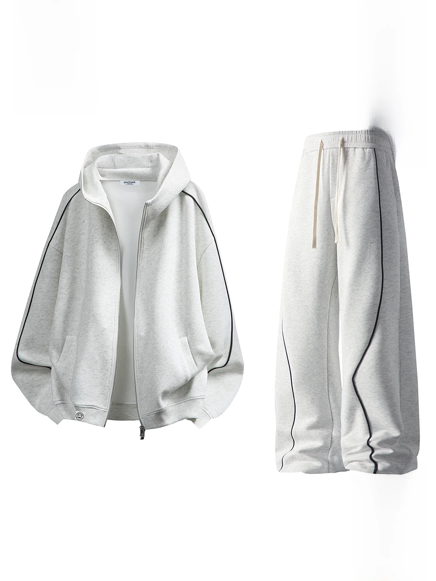 

Зимний комплект Paul Frank: утепленная толстовка с капюшоном и повседневные брюки для мужчин, с длинными рукавами, из смеси хлопка и полиэстера, молодежная одежда