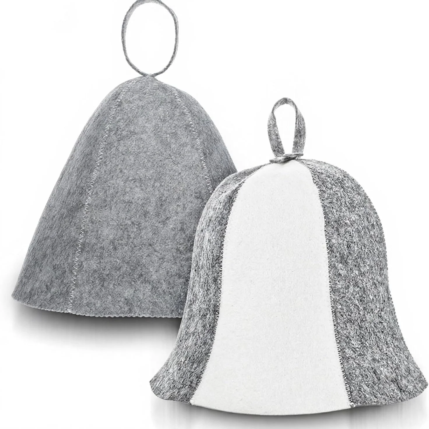 

2PCS Sauna Hats, Felt Hair Protection Caps, Thick Absorbent Hair Drying Hats for Sauna, Spa and Home Use
