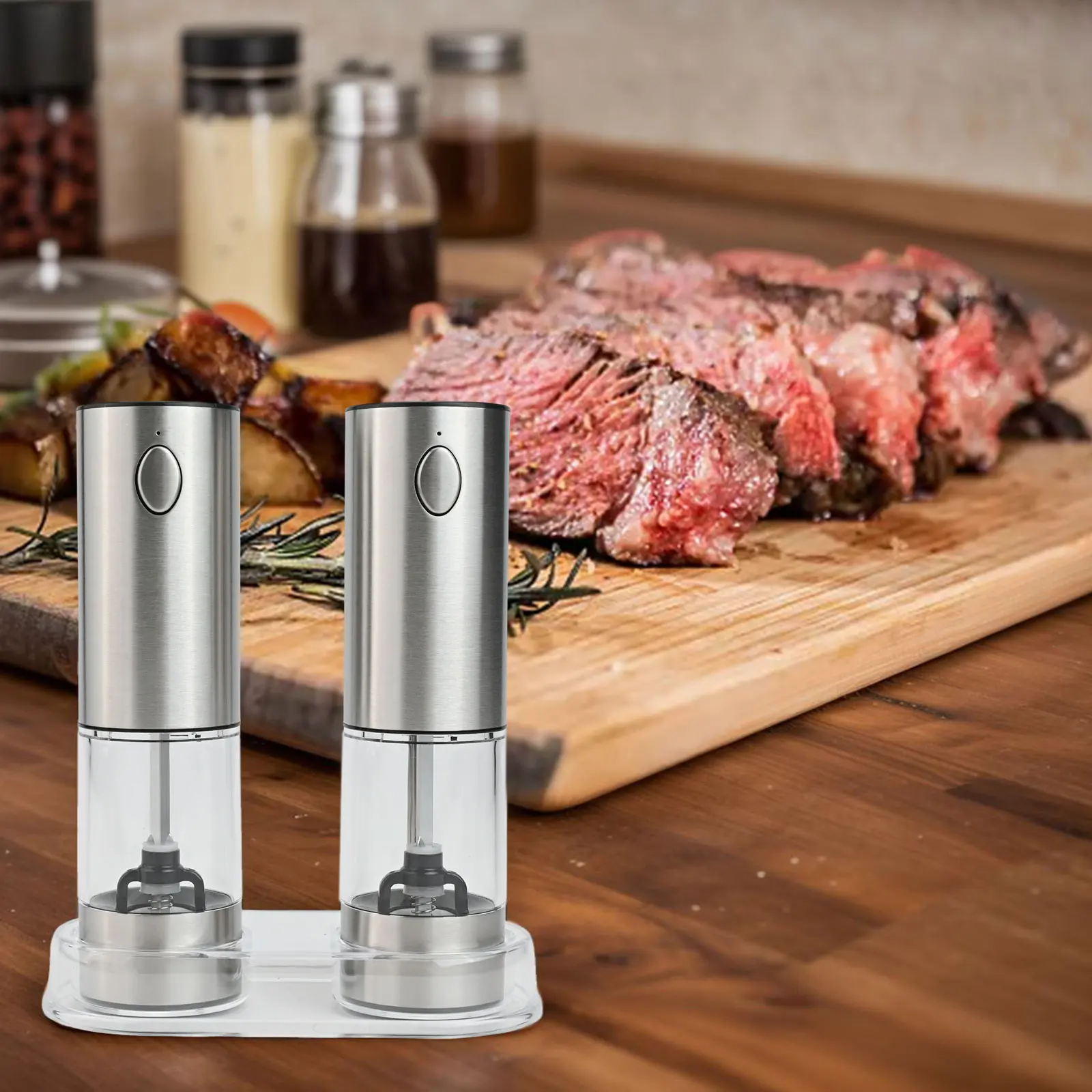 

Изящная двойная упаковка перезаряжаемых электрических шлифовальных машинок. Регулируемые размеры шлифовки, подходящие для всех кулинарных предотвращений.