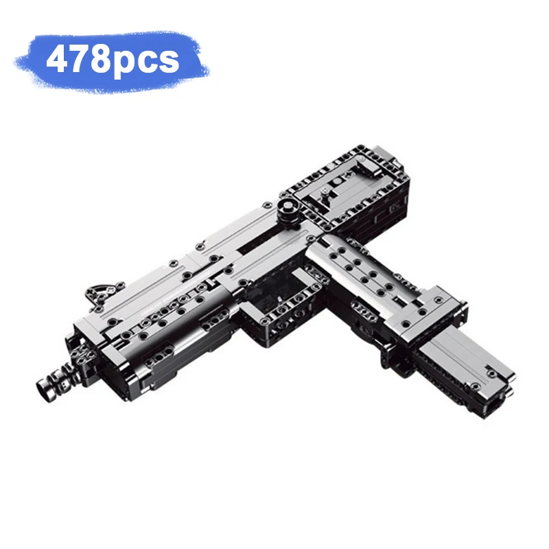 

14012 MQC Submachine Gun 478pcs Assembled Building Blocks Bricks Guns Series Model Kids Toys Boys Birthday Gifts