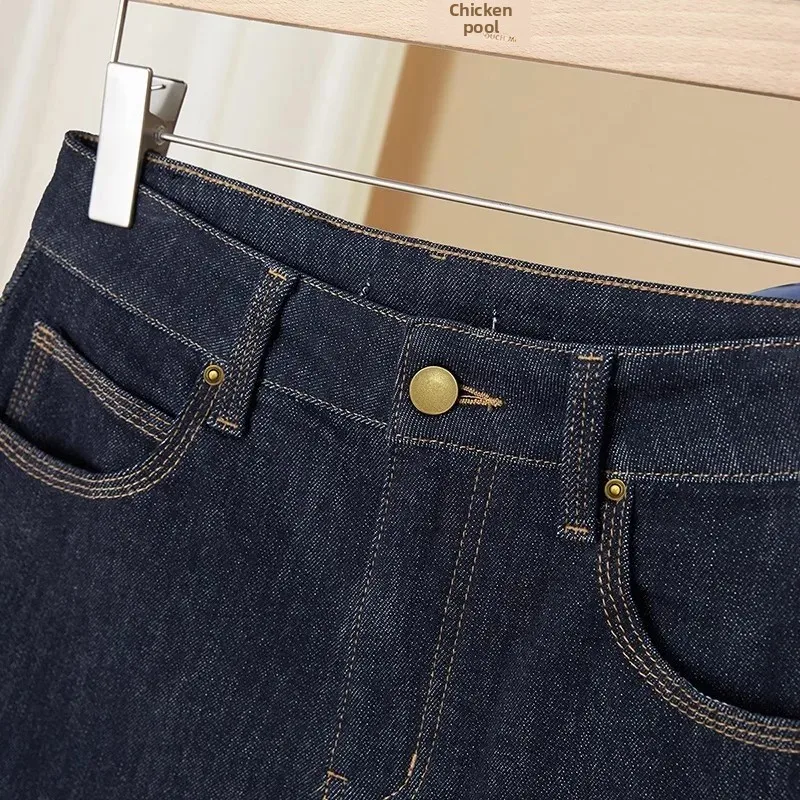 Hohe Taille Breite Bein Jeans Retro Waschen Abnehmen Hong Kong Stil Casual Shorts plus Größe frauen Denim Hosen Sommer Neue ankunft