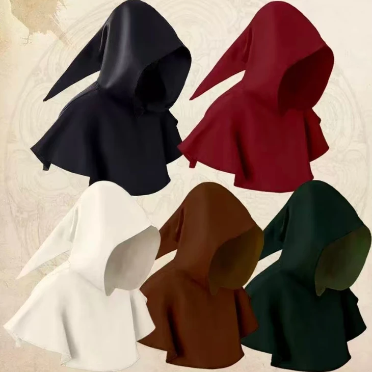 ชุดคลุมพร้อมหมวกเดธเฮดสำหรับผู้หญิง ชุดพื้นเมืองสำหรับการแสดงบนเวที เสื้อผ้าจีนโบราณ พร้อมเครื่องประดับ