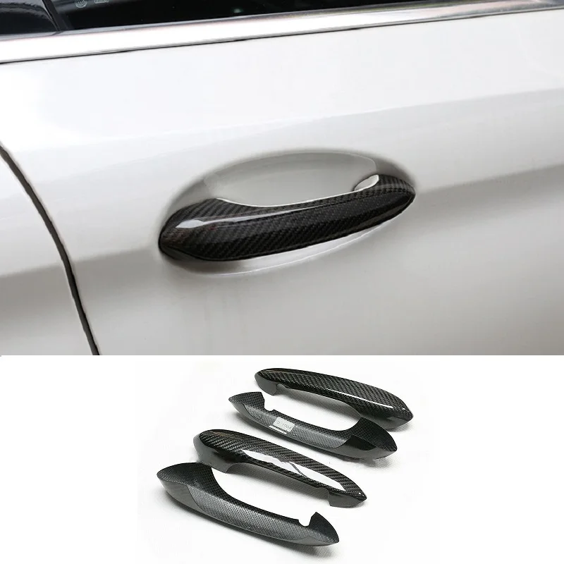 

Real Dry Carbon Fiber Car Exterior Door Handle Cover Trim For BMW X3 G01 G08 X4 G02 X5 G05 G20 G30 G32 2019+