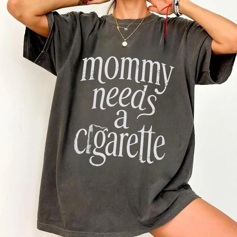 Y2K Decadent Style Smoking Death Pattern T-Shirt Men Women 90s Cotton T-shirt Aesthetic Streetwear Harajuku Y2K Casual Tops