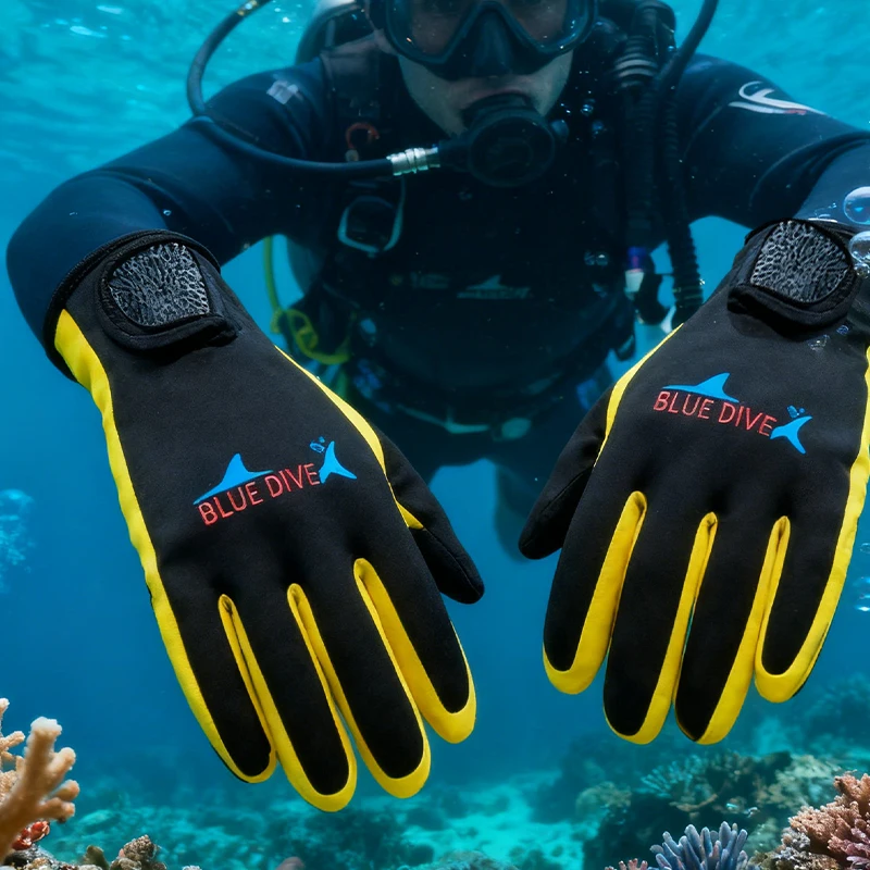 1.5 mm thin neoprene rubber gloves - Extremely flexible, anti-slip, anti-stab, warm and fashionable diving gloves.
