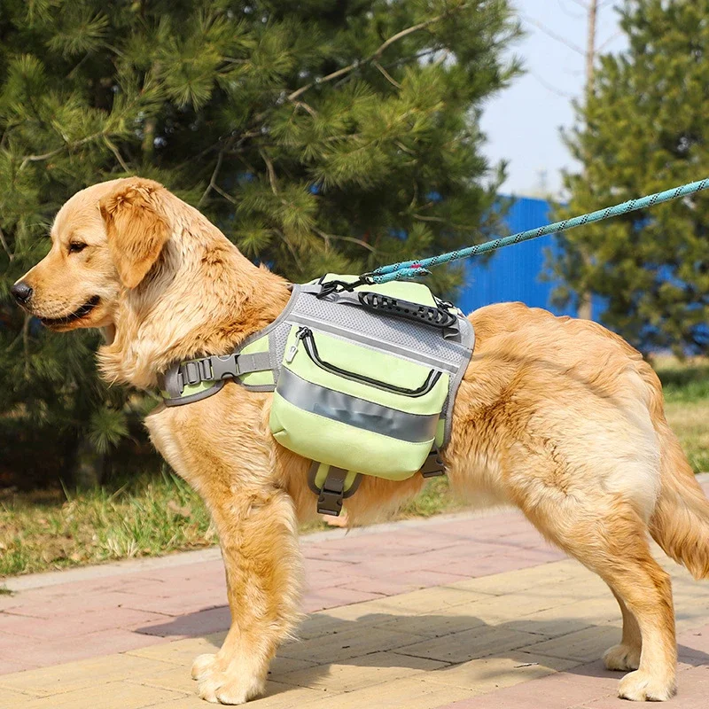 Pet Outdoor Dog Self-Backpack Dog Double Bag Snack Pack Large Dog Bag