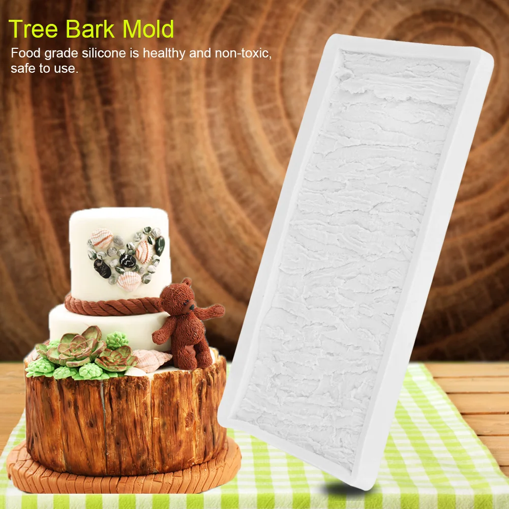 

Baking Mold Fondant Cake Mold Cake Mold Silicone Cakes Mold Tree Bark Shaped Fondant Cake Bread Desserts Mould Baking Tool