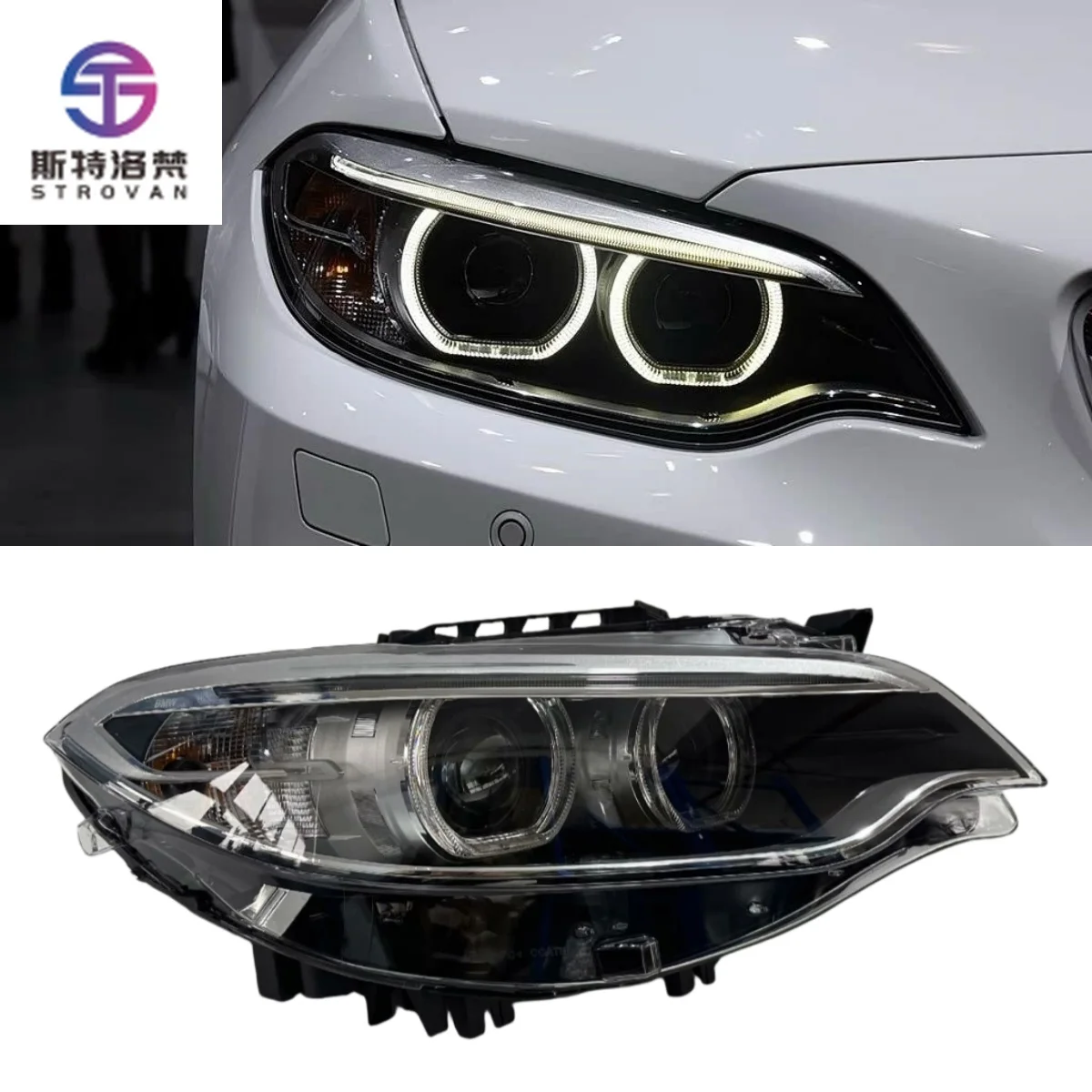 For 2 Series F22 HID 2018 -2021 M240i 220d 230i 218i F23 F22 Left and Right Original Xenon Headlamps LED Daytime Running Lights