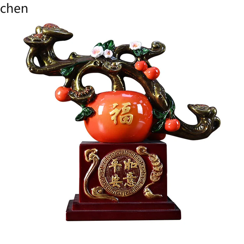 LXC Peaceful and Auspicious Apple New Year Ornament Housewarming Gift Living Room Entrance TV Cabinet Wine Cabinet Decoration