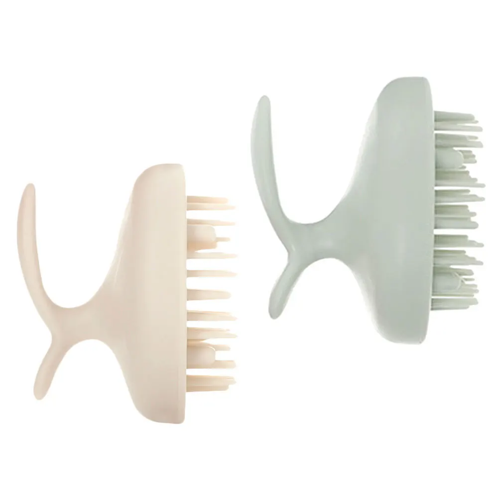 2 قطعة فرشاة شامبو فروة الرأس ثنائي الغرض فرشاة تدليك ناعمة للتنظيف العميق الاسترخاء العناية بفروة الرأس منع تساقط الشعر