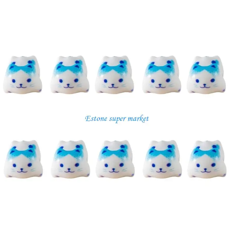 

090B 10Pcs DIY Lucky Cats Design Vertical Hole Beads for Bracelets Earrings Making