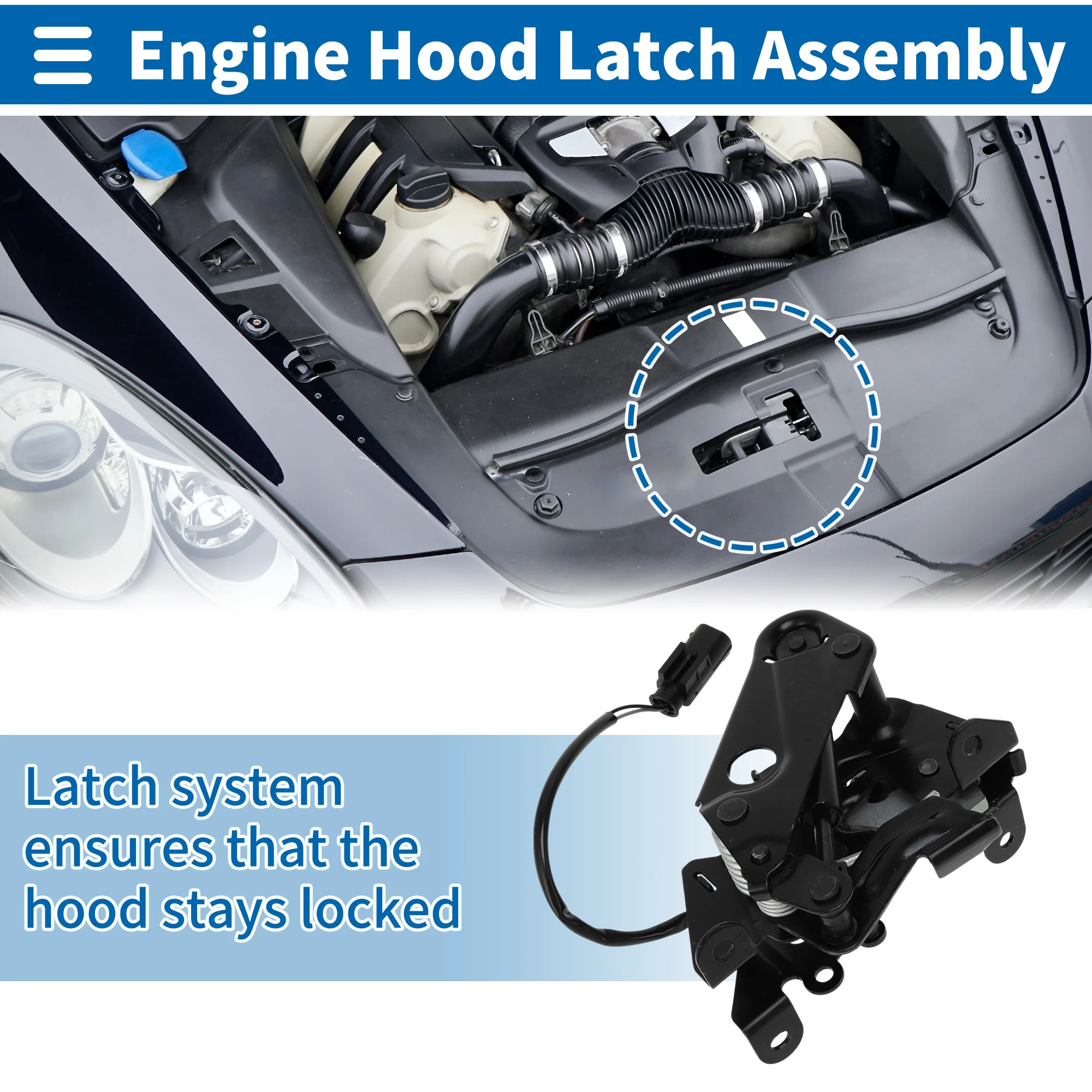 

UXCELL Hood Latch Assembly for BMW 5 Serie F10 09-16 No.51237206453/51237183761 1 Pcs