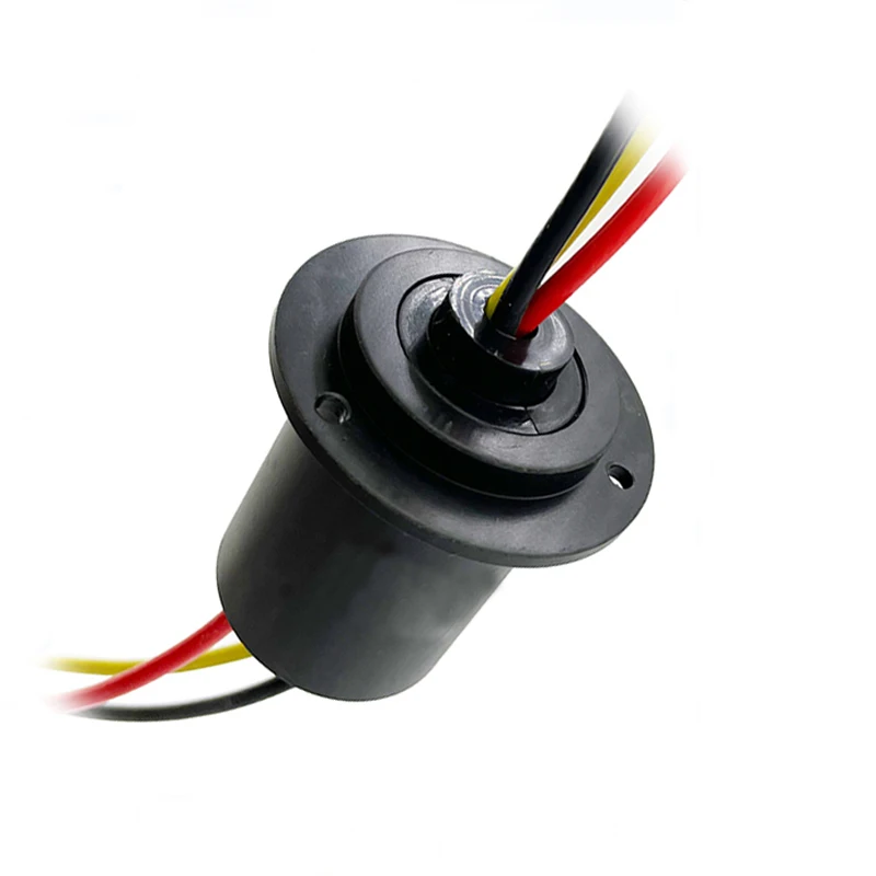1PCS Capsule High Power Large Current Conductive Slipring4CH 30A Collector Ring with Flange Dia 30mm Rotary Joint Connector
